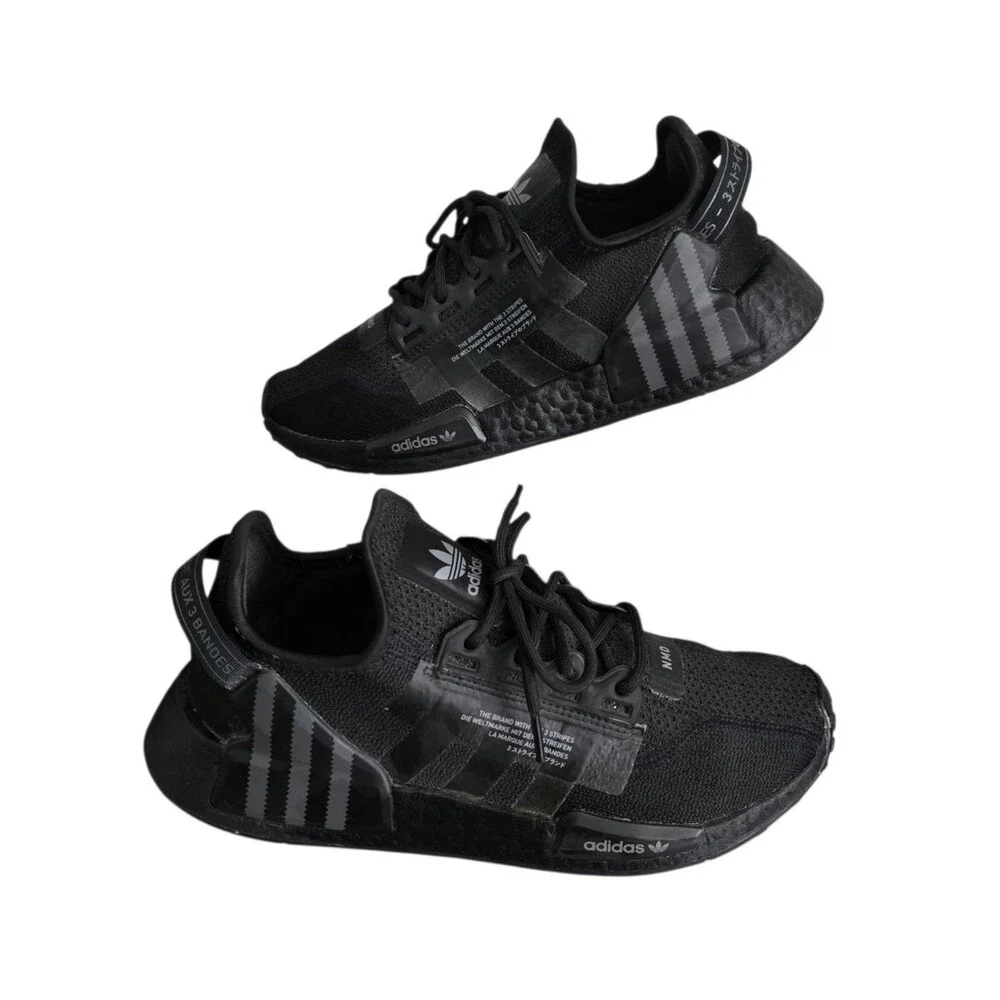 Adidas NMD R1 V2 Shoes Mens 7 Womens Size 8 Black Grey Sneakers FZ6238